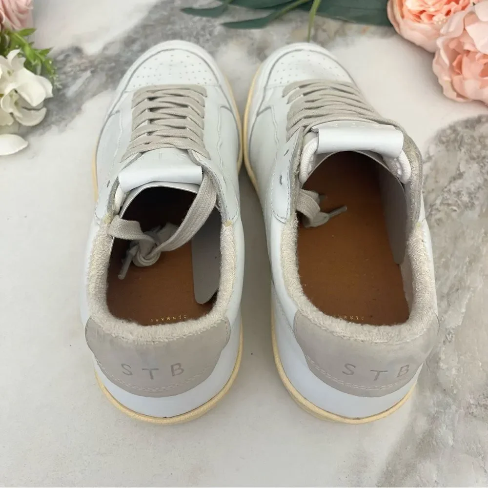 STB Shoe The Bear Babtiste Lace-Up Sneaker in White/Gray Size 8 NEW